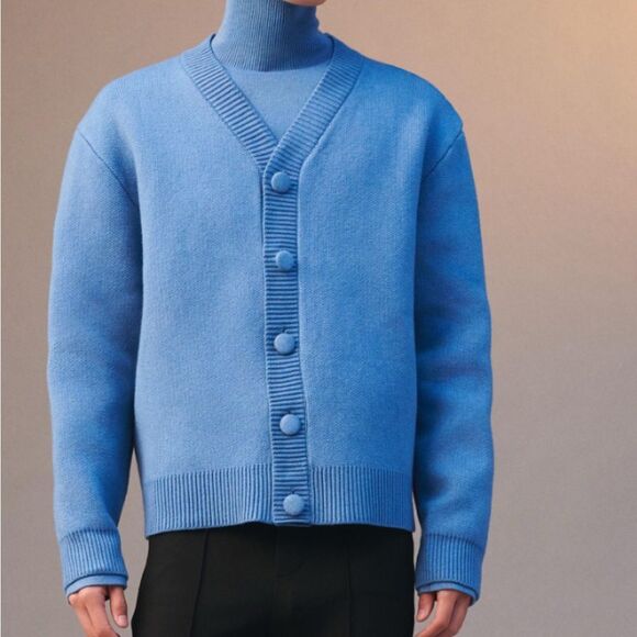 Men's Blue Sweater - Picture 1 of 3